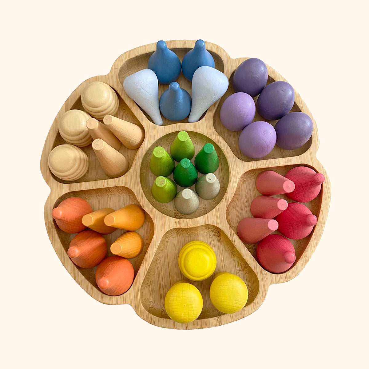 Bambusový tác Květ