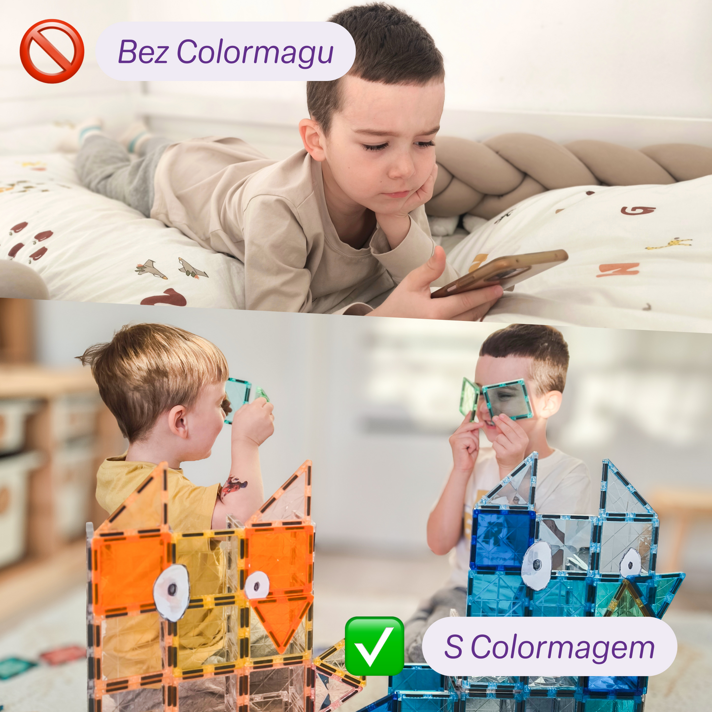 COLORMAG - Magnetická stavebnice 100 kusů