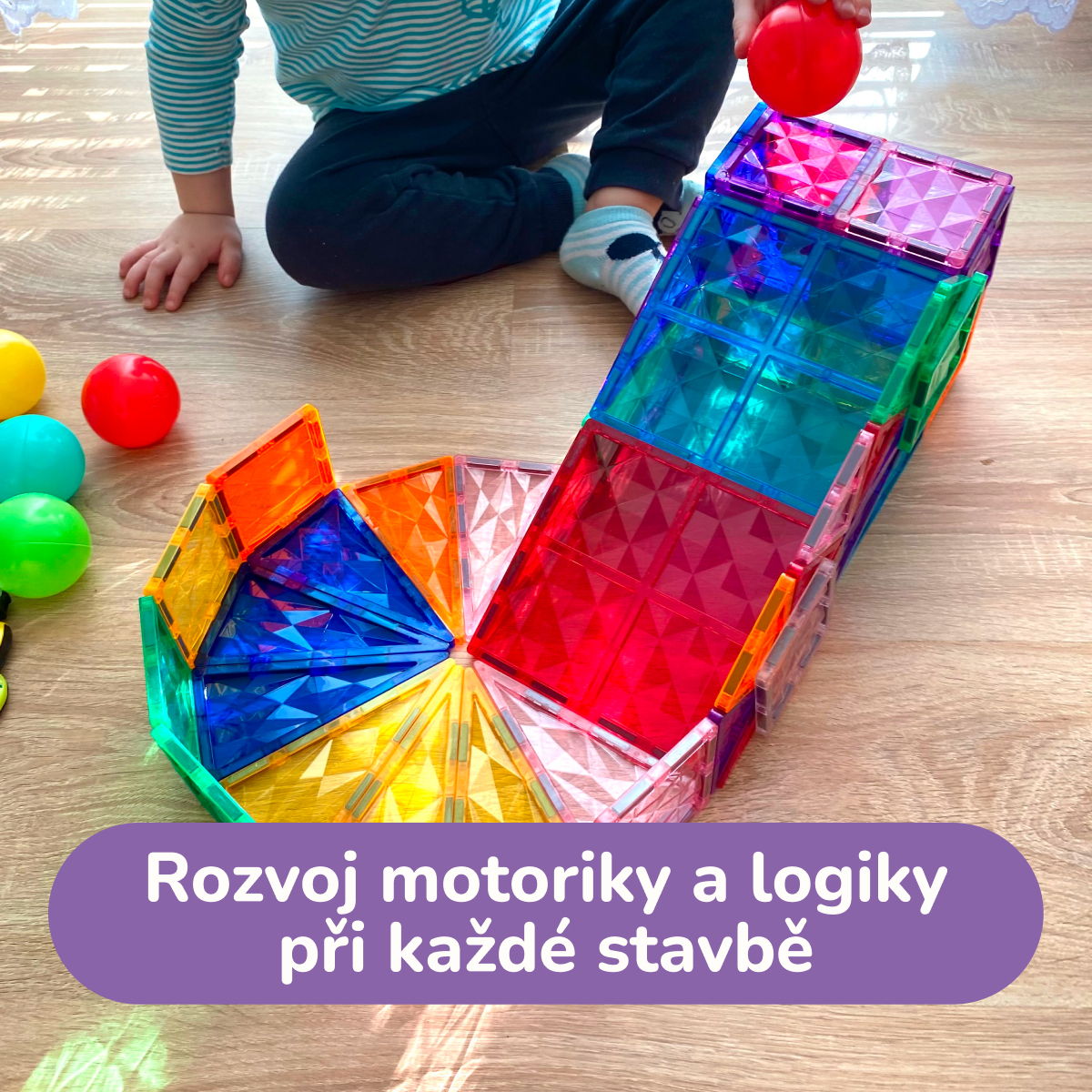 COLORMAG - Magnetická stavebnice 100 kusů