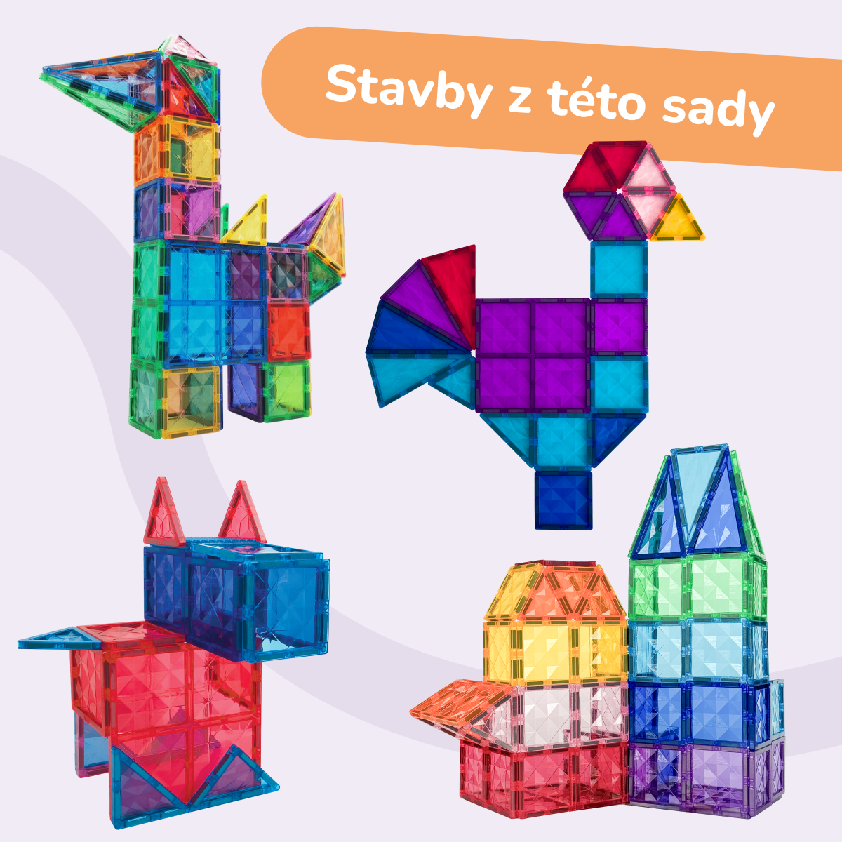 COLORMAG - Magnetická stavebnice 100 kusů