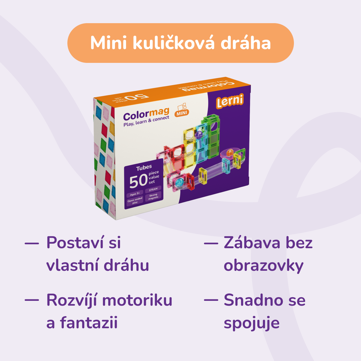 Colormag Mini Tubes – mini kuličková dráha, výhody