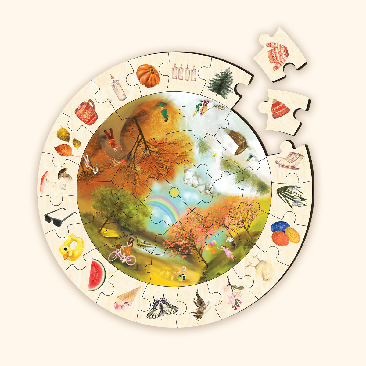 Podlahové puzzle - 4 roční období