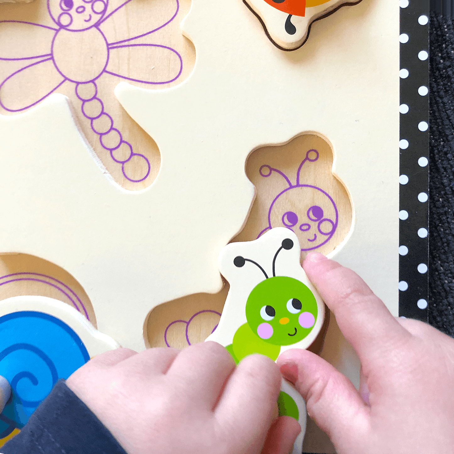 Dřevěná dětská razítka puzzle Kouzelná zahrada - Lerni.cz