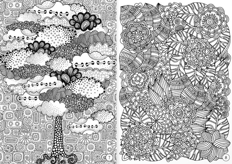 Keep calm & draw - Trees and ornaments - Lerni.cz