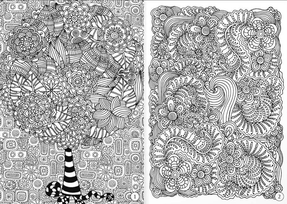 Keep calm & draw - Trees and ornaments - Lerni.cz