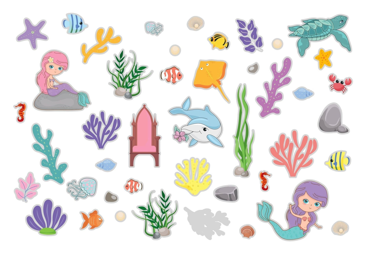 Samolepky k opakovanému použití: Princezny a víly - Lerni.cz