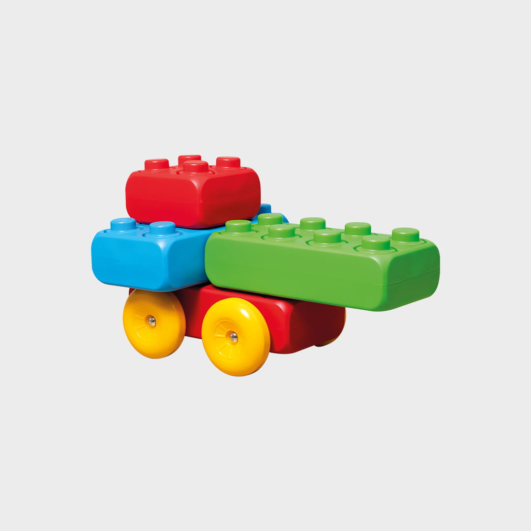 Maxikocky cihličky s koly 30 kusů