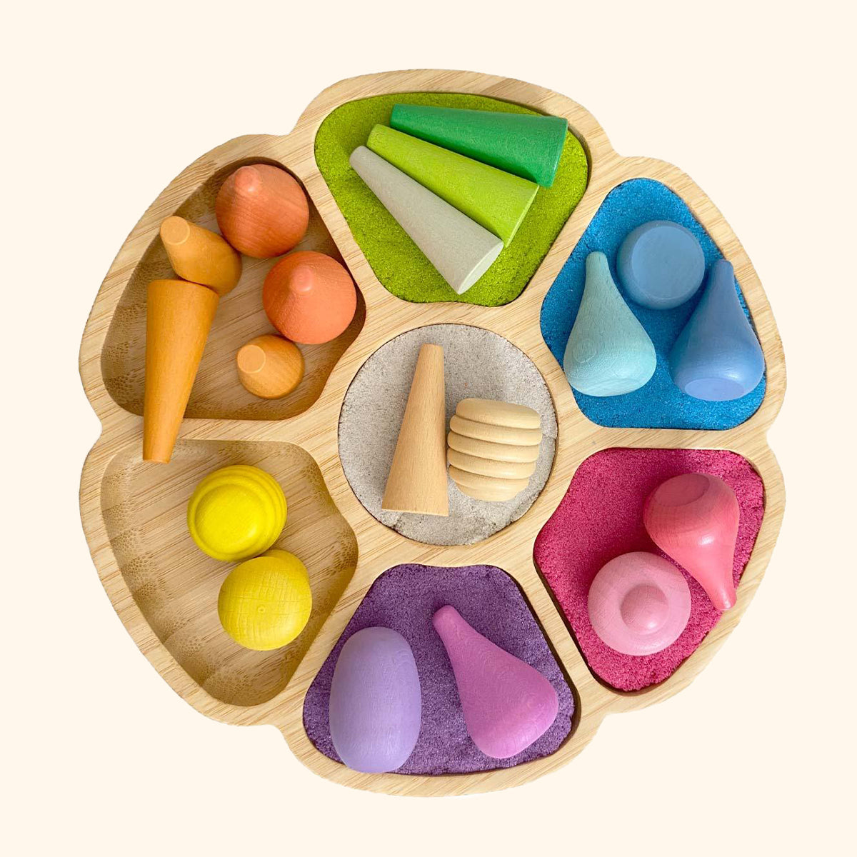 Bambusový tác Květ