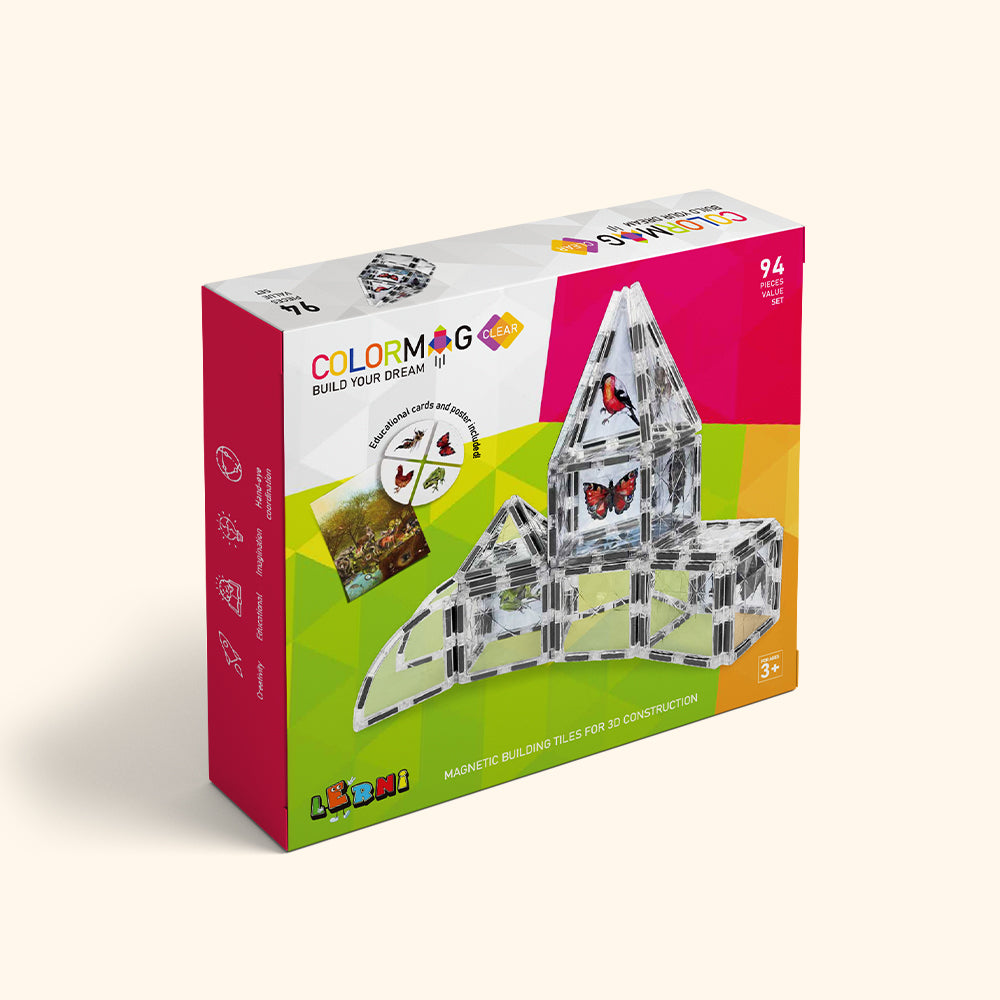 Magnetická stavebnice COLORMAG CLEAR