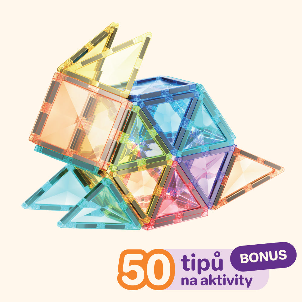 Magnetická stavebnice COLORMAG 60ks - pastel