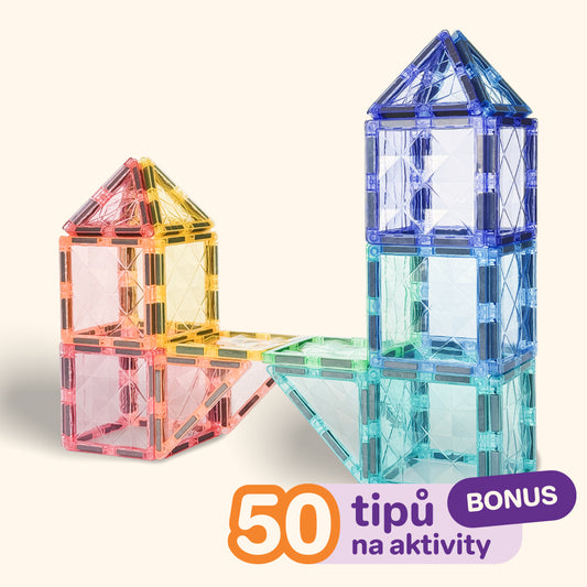 Magnetická stavebnice COLORMAG 60ks - pastel