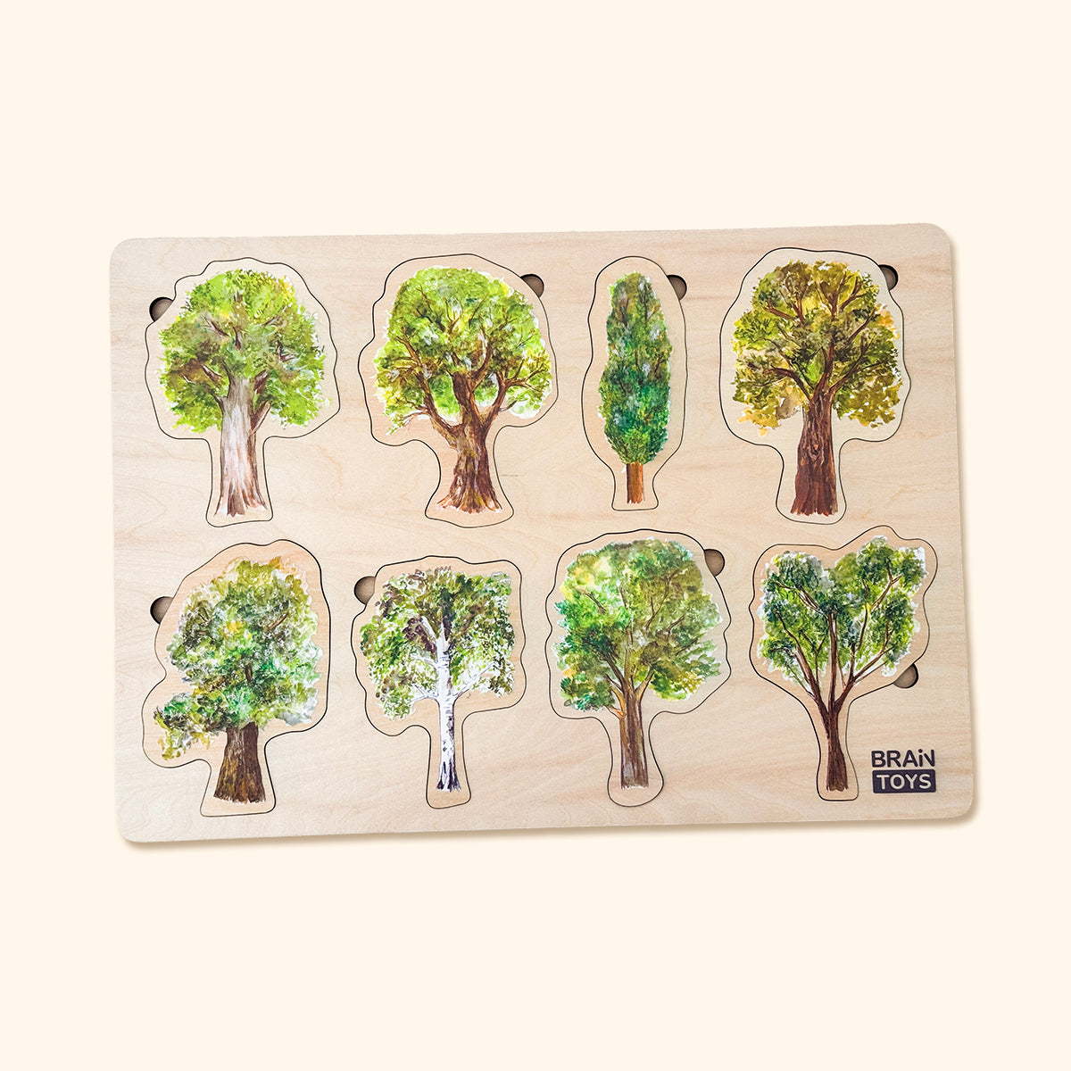 Dřevěné puzzle - Stromy