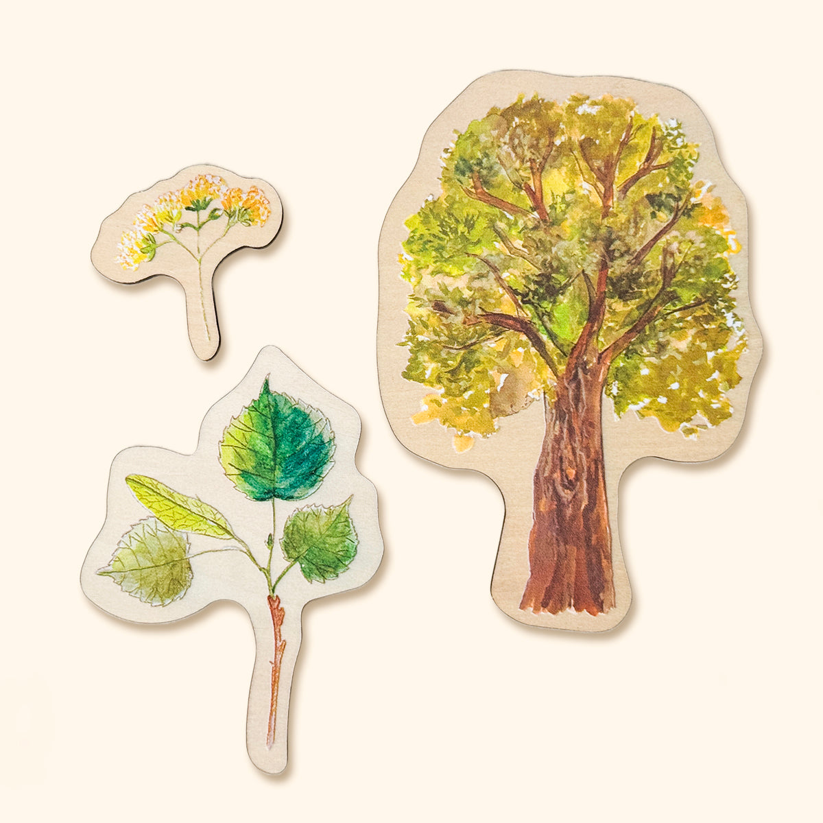 Dřevěné puzzle - Stromy