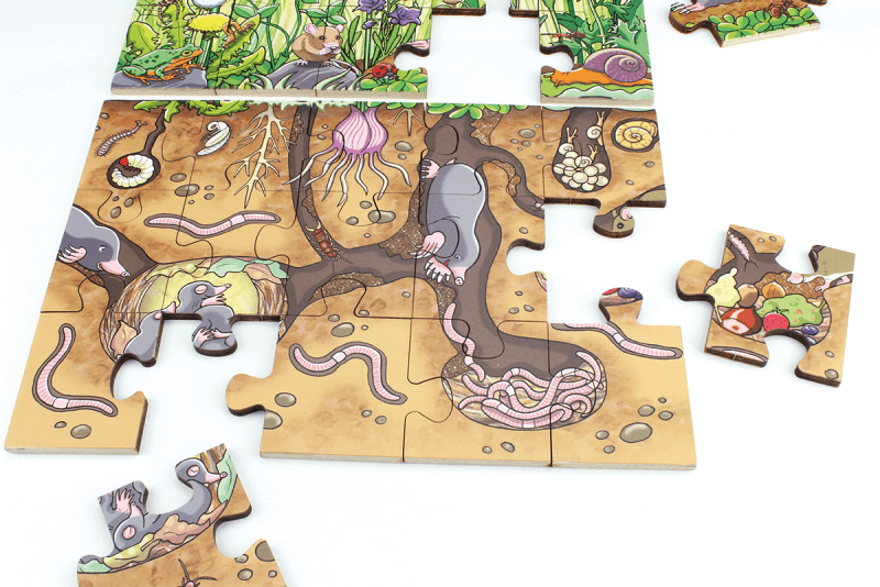 Podlahové puzzle - Květy na louce - Lerni.cz