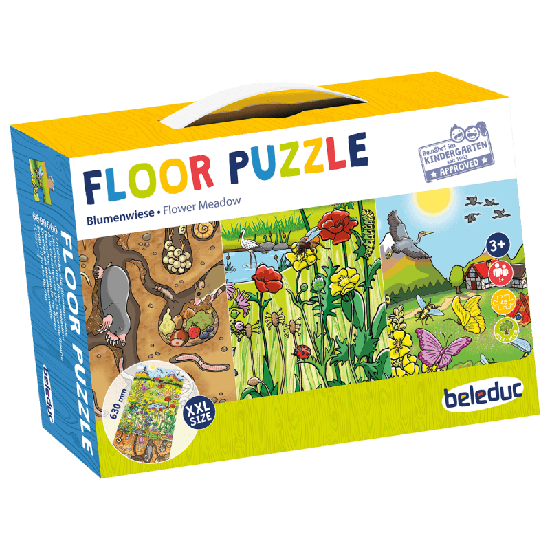 Podlahové puzzle - Květy na louce - Lerni.cz