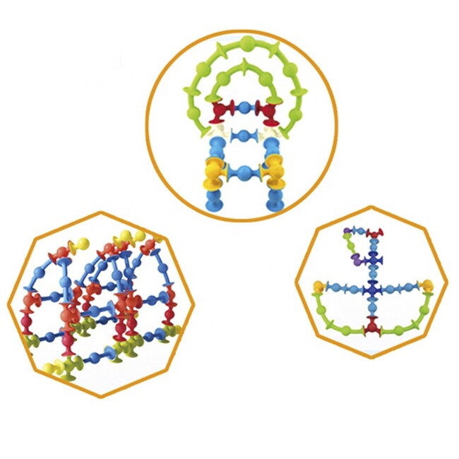 Rozbaleno : Přísavková stavebnice Zvířátka 96 kusů
